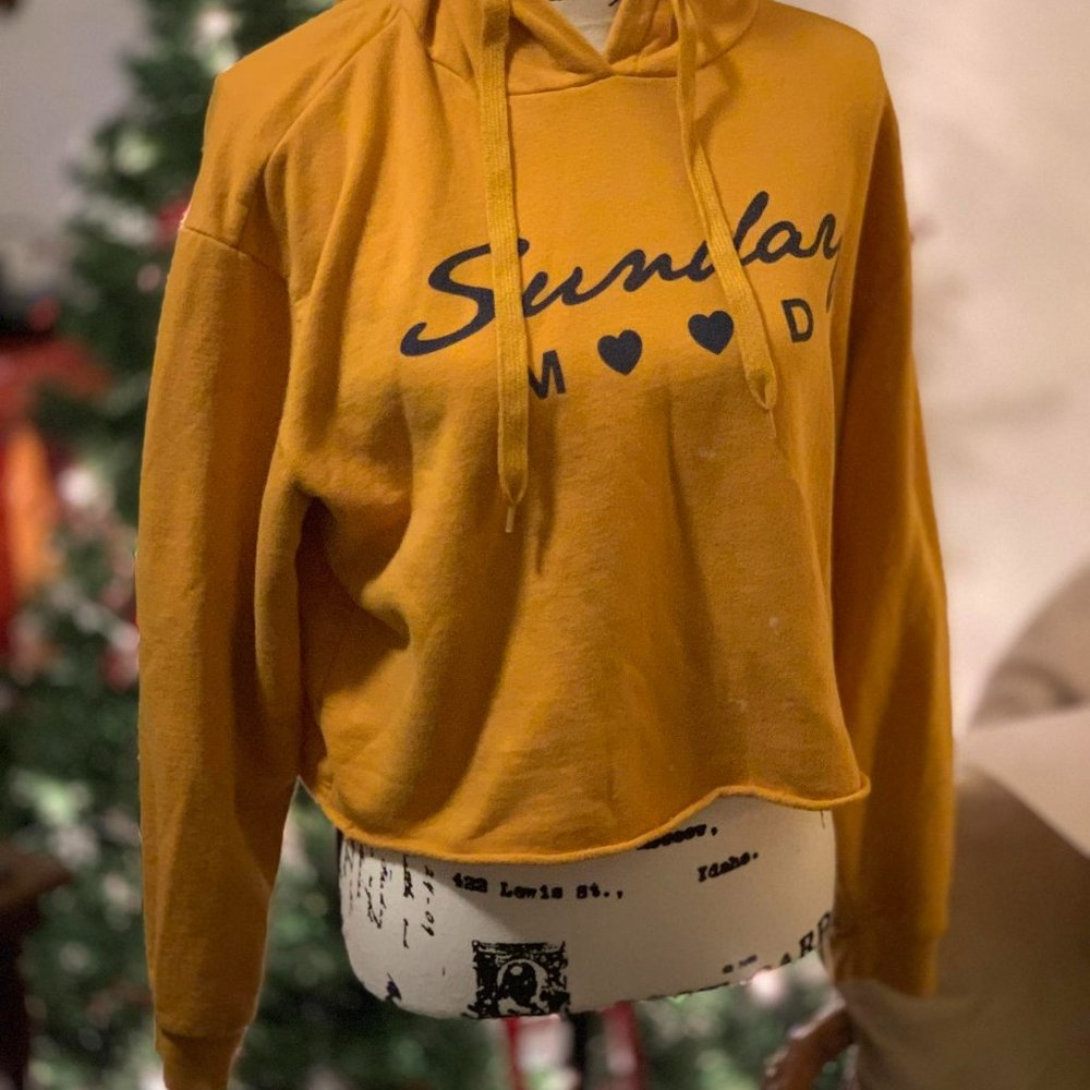 Freeze Lazy Sunday Crop Hoodie